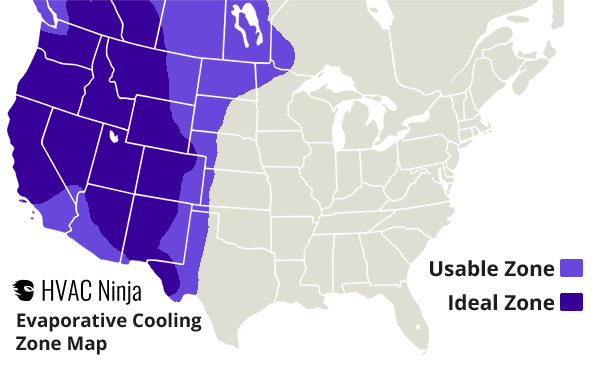 evaporative cooling zone map