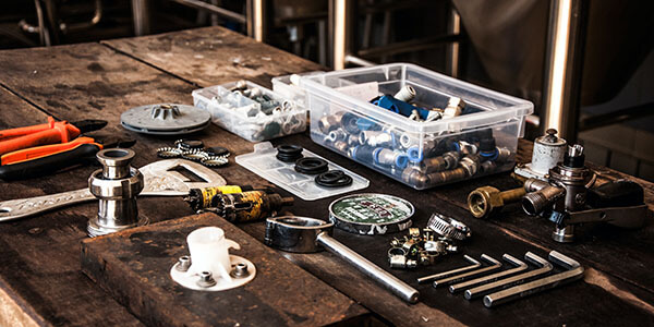 variety of tools on table