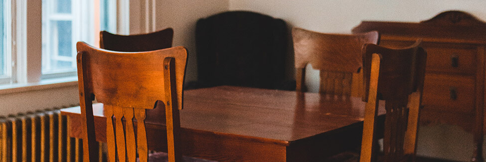 wood table and chairs